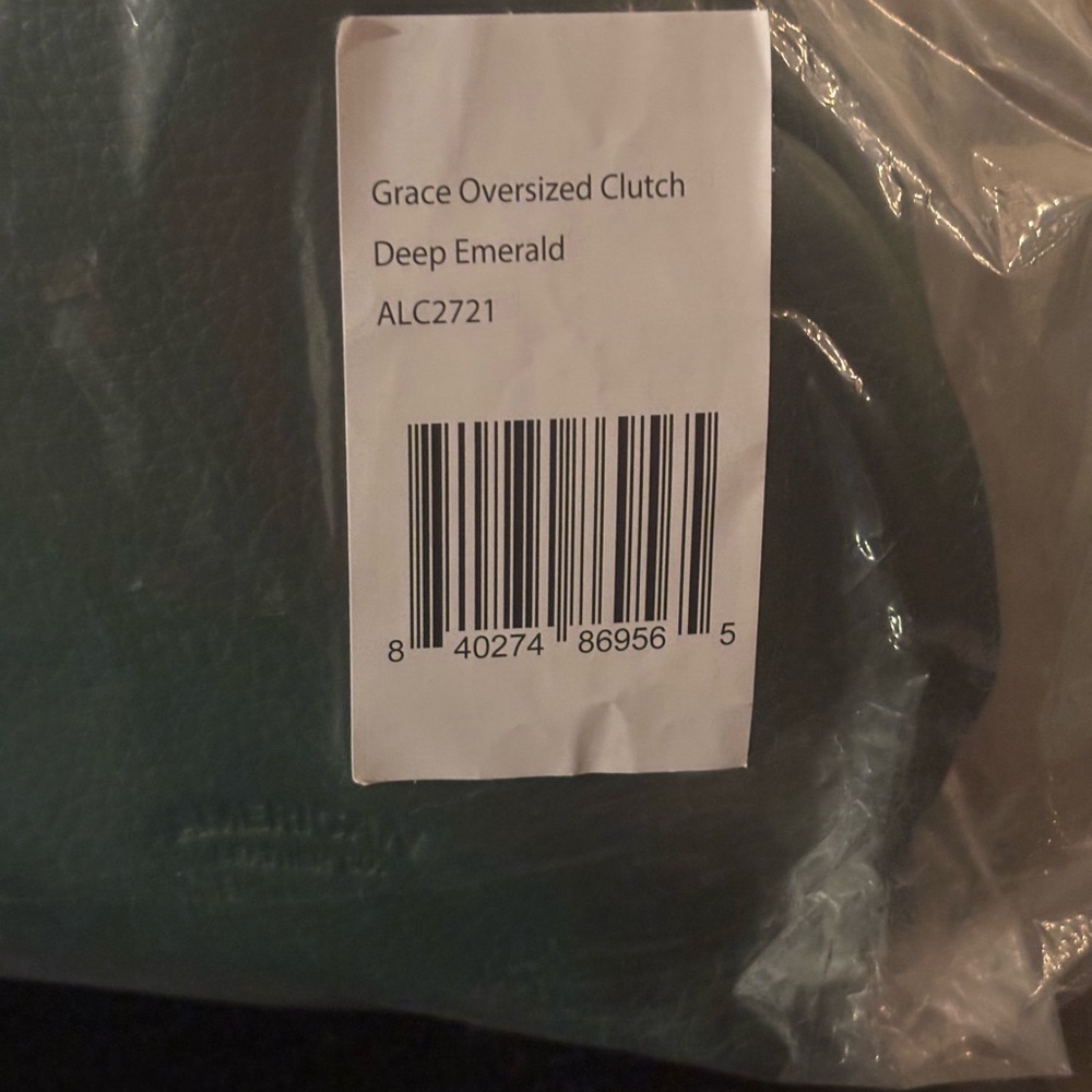 American Leather Co Grace Oversized Clutch NWT - Picture 12 of 14